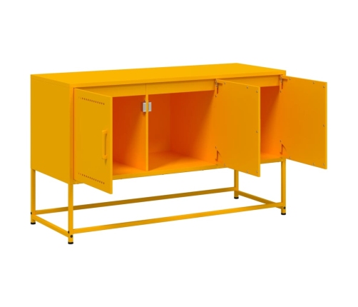 Mueble para TV de acero amarillo mostaza 100,5x39x60,5 cm