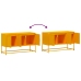 Mueble para TV de acero amarillo mostaza 100,5x39x60,5 cm