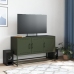 Mueble para TV de acero verde oliva 100,5x39x60,5 cm