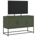 Mueble para TV de acero verde oliva 100,5x39x60,5 cm