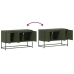 Mueble para TV de acero verde oliva 100,5x39x60,5 cm