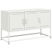 Mueble para TV de acero blanco 100,5x39x60,5 cm