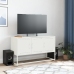 Mueble para TV de acero blanco 100,5x39x60,5 cm