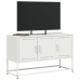 Mueble para TV de acero blanco 100,5x39x60,5 cm