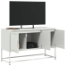 Mueble para TV de acero blanco 100,5x39x60,5 cm