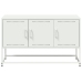 Mueble para TV de acero blanco 100,5x39x60,5 cm