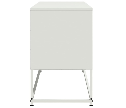 Mueble para TV de acero blanco 100,5x39x60,5 cm