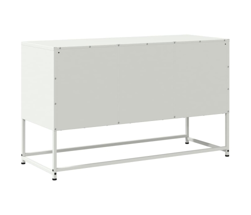 Mueble para TV de acero blanco 100,5x39x60,5 cm