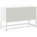 Mueble para TV de acero blanco 100,5x39x60,5 cm