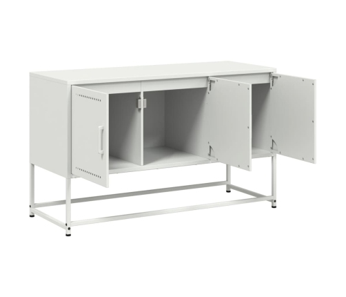 Mueble para TV de acero blanco 100,5x39x60,5 cm