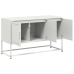 Mueble para TV de acero blanco 100,5x39x60,5 cm