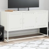 Mueble para TV de acero blanco 100,5x39x60,5 cm