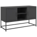 Mueble para TV de acero negro 100,5x39x60,5 cm