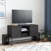 Mueble para TV de acero negro 100,5x39x60,5 cm