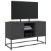 Mueble para TV de acero negro 100,5x39x60,5 cm