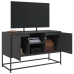 Mueble para TV de acero negro 100,5x39x60,5 cm