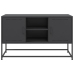 Mueble para TV de acero negro 100,5x39x60,5 cm