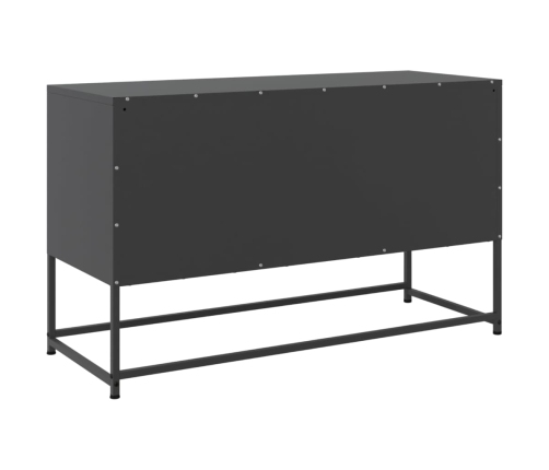 Mueble para TV de acero negro 100,5x39x60,5 cm