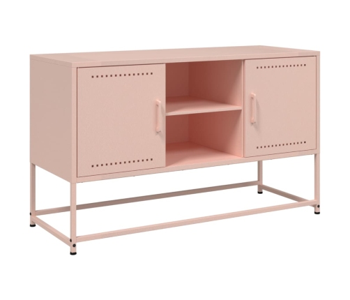 Mueble para TV de acero rosa 100,5x39x60,5 cm