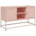 Mueble para TV de acero rosa 100,5x39x60,5 cm