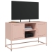 Mueble para TV de acero rosa 100,5x39x60,5 cm