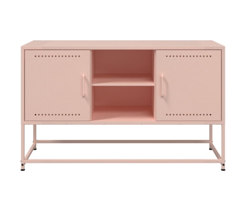 Mueble para TV de acero rosa 100,5x39x60,5 cm