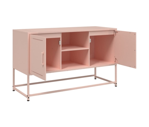 Mueble para TV de acero rosa 100,5x39x60,5 cm