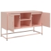 Mueble para TV de acero rosa 100,5x39x60,5 cm