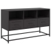 Mueble para TV de acero negro 100,5x39x60,5 cm