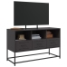 Mueble para TV de acero negro 100,5x39x60,5 cm