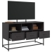 Mueble para TV de acero negro 100,5x39x60,5 cm