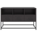 Mueble para TV de acero negro 100,5x39x60,5 cm