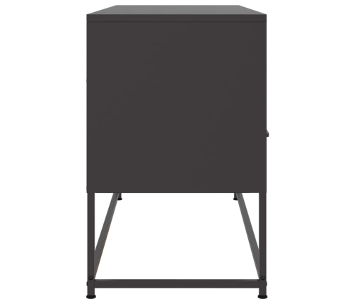 Mueble para TV de acero negro 100,5x39x60,5 cm