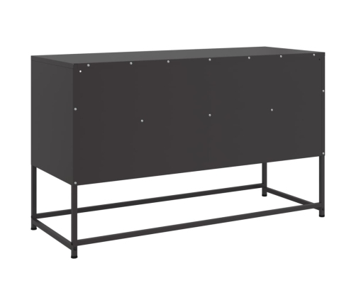 Mueble para TV de acero negro 100,5x39x60,5 cm