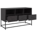 Mueble para TV de acero negro 100,5x39x60,5 cm