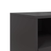 Mueble para TV de acero negro 100,5x39x60,5 cm