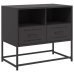 Mueble para TV de acero negro 68x39x60,5 cm