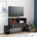 Mueble para TV de acero negro 68x39x60,5 cm