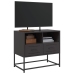 Mueble para TV de acero negro 68x39x60,5 cm