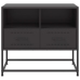 Mueble para TV de acero negro 68x39x60,5 cm