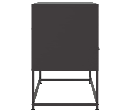 Mueble para TV de acero negro 68x39x60,5 cm