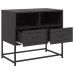 Mueble para TV de acero negro 68x39x60,5 cm