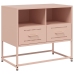 Mueble para TV de acero rosa 68x39x60,5 cm