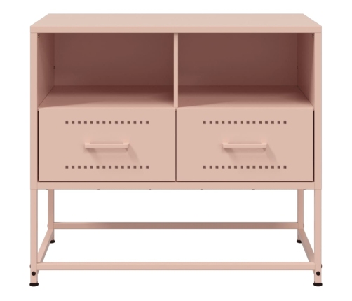 Mueble para TV de acero rosa 68x39x60,5 cm