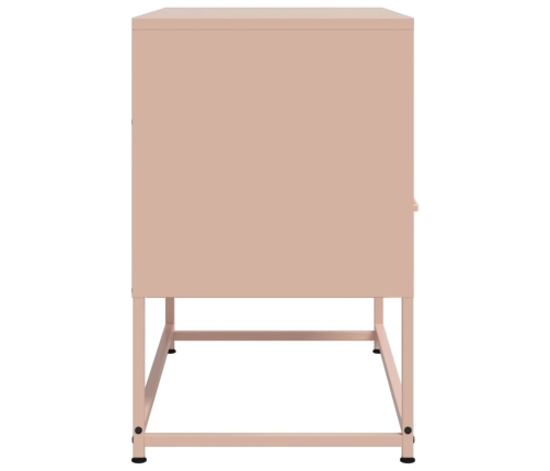 Mueble para TV de acero rosa 68x39x60,5 cm