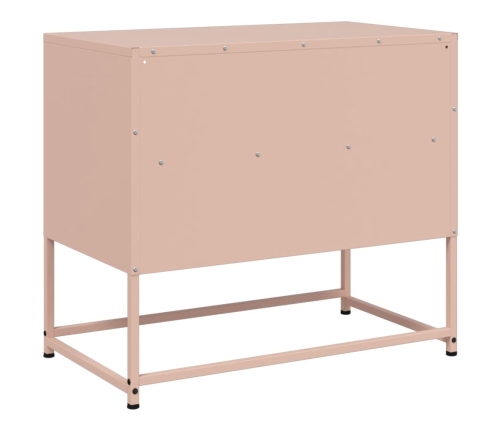 Mueble para TV de acero rosa 68x39x60,5 cm