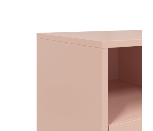 Mueble para TV de acero rosa 68x39x60,5 cm