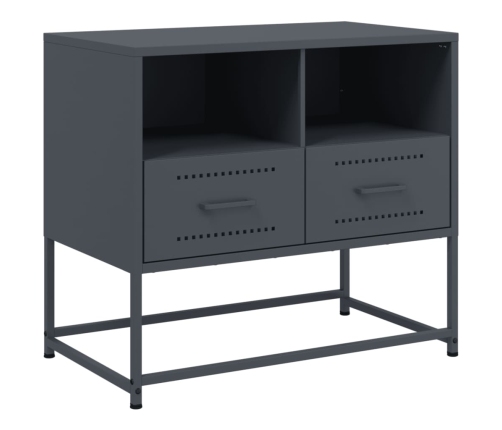 Mueble para TV de acero gris antracita 68x39x60,5 cm