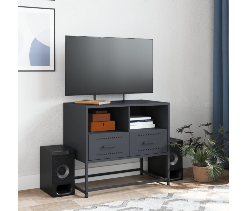 Mueble para TV de acero gris antracita 68x39x60,5 cm