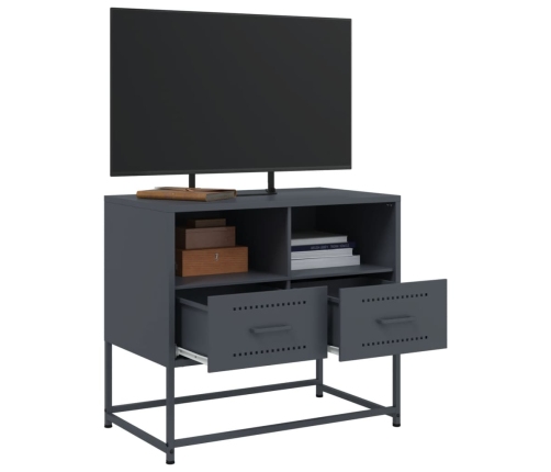 Mueble para TV de acero gris antracita 68x39x60,5 cm